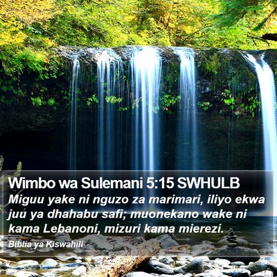 Wimbo wa Sulemani 5:15 SWHULB Bible Verse Image