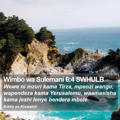 Wimbo wa Sulemani 6:4 SWHULB Bible Verse Image