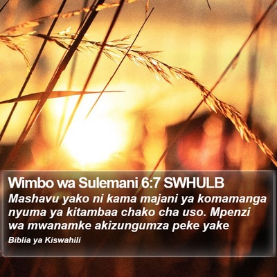 Wimbo wa Sulemani 6:7 SWHULB Bible Verse Image