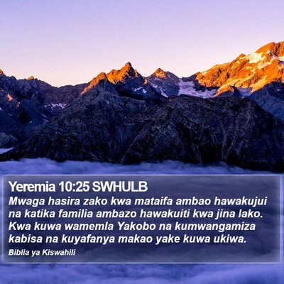Yeremia 10:25 SWHULB Bible Verse Image