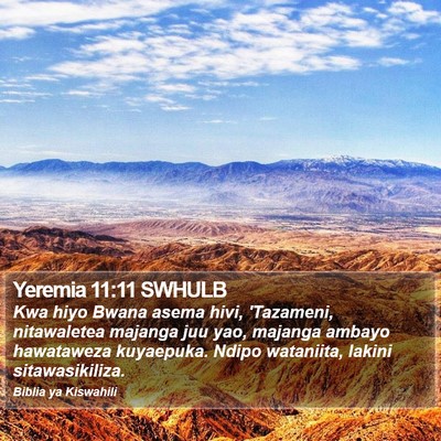 Yeremia 11:11 SWHULB Bible Verse Image