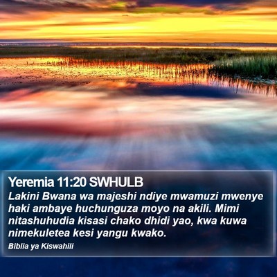 Yeremia 11:20 SWHULB Bible Verse Image