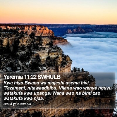Yeremia 11:22 SWHULB Bible Verse Image