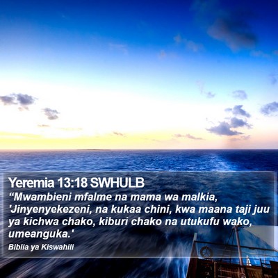 Yeremia 13:18 SWHULB Bible Verse Image