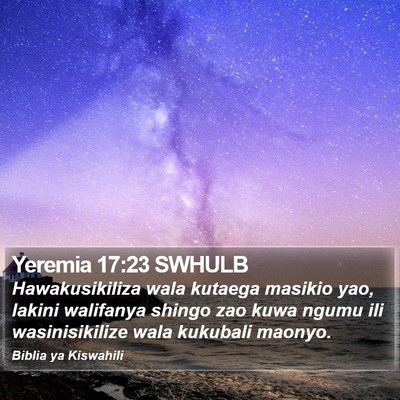 Yeremia 17:23 SWHULB Bible Verse Image