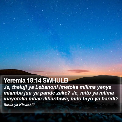 Yeremia 18:14 SWHULB Bible Verse Image