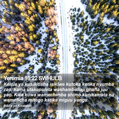 Yeremia 18:22 SWHULB Bible Verse Image