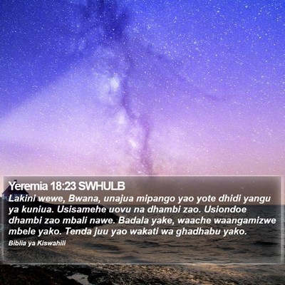 Yeremia 18:23 SWHULB Bible Verse Image