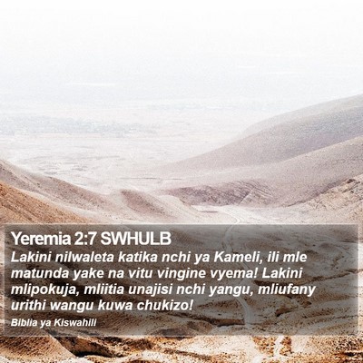 Yeremia 2:7 SWHULB Bible Verse Image
