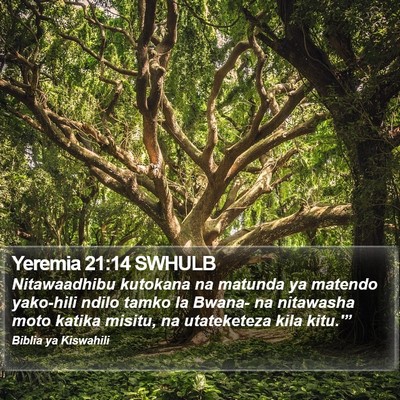 Yeremia 21:14 SWHULB Bible Verse Image