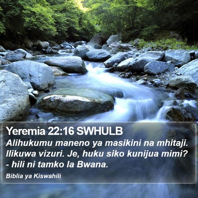 Yeremia 22:16 SWHULB Bible Verse Image