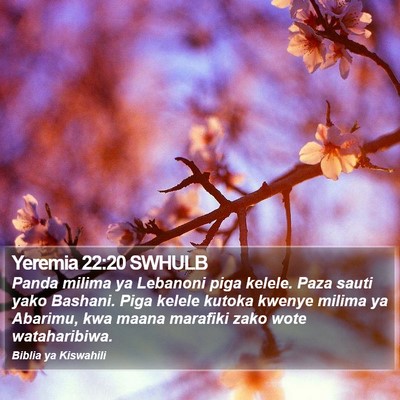 Yeremia 22:20 SWHULB Bible Verse Image