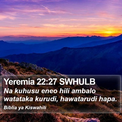 Yeremia 22:27 SWHULB Bible Verse Image