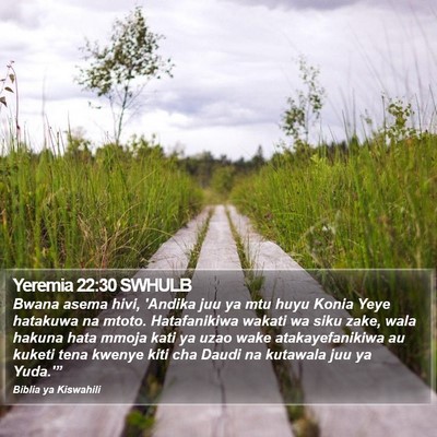 Yeremia 22:30 SWHULB Bible Verse Image