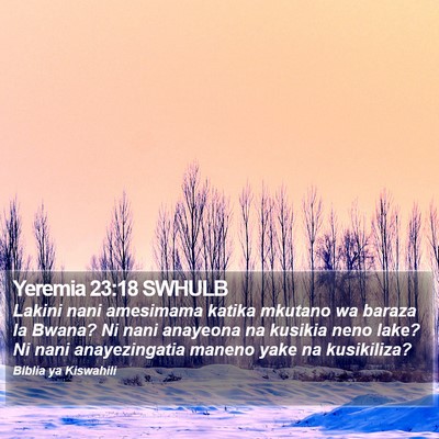 Yeremia 23:18 SWHULB Bible Verse Image
