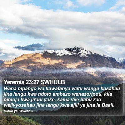 Yeremia 23:27 SWHULB Bible Verse Image