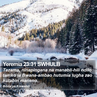Yeremia 23:31 SWHULB Bible Verse Image