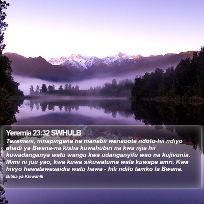 Yeremia 23:32 SWHULB Bible Verse Image