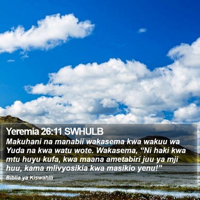 Yeremia 26:11 SWHULB Bible Verse Image