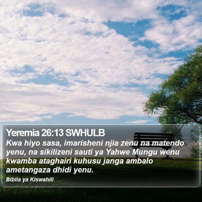 Yeremia 26:13 SWHULB Bible Verse Image