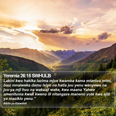 Yeremia 26:15 SWHULB Bible Verse Image