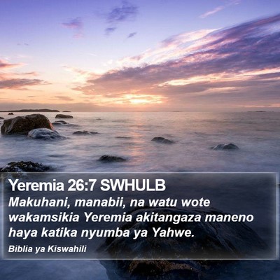 Yeremia 26:7 SWHULB Bible Verse Image