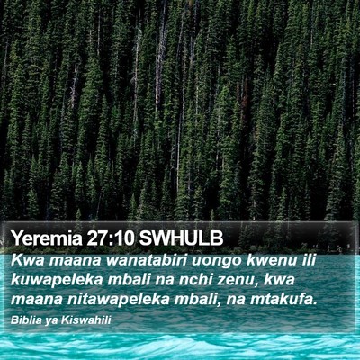 Yeremia 27:10 SWHULB Bible Verse Image