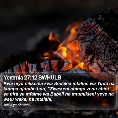 Yeremia 27:12 SWHULB Bible Verse Image