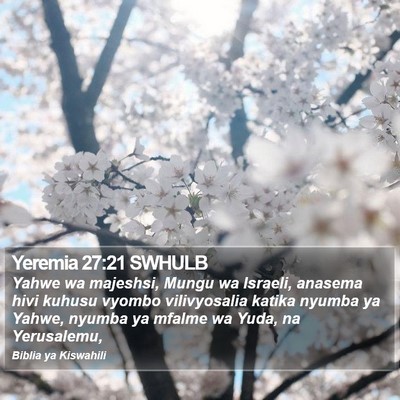 Yeremia 27:21 SWHULB Bible Verse Image