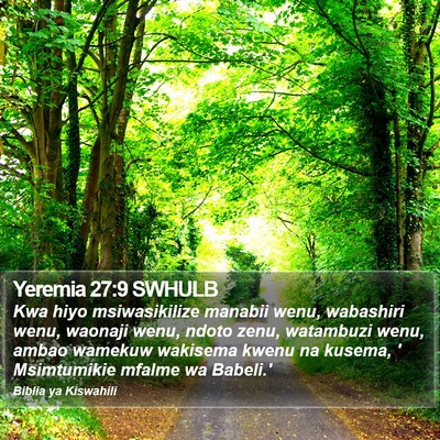 Yeremia 27:9 SWHULB Bible Verse Image