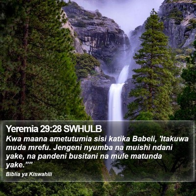 Yeremia 29:28 SWHULB Bible Verse Image