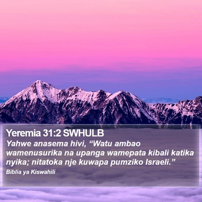 Yeremia 31:2 SWHULB Bible Verse Image