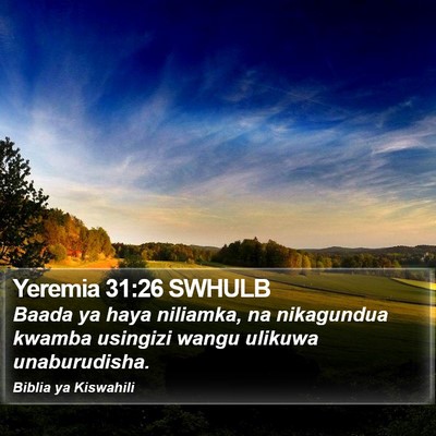 Yeremia 31:26 SWHULB Bible Verse Image