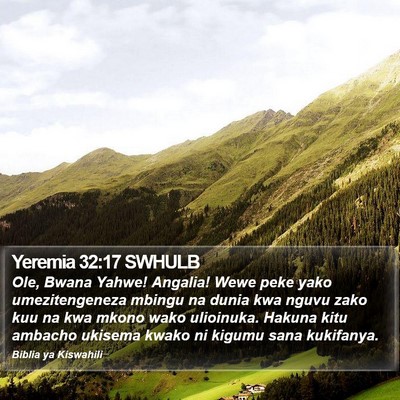 Yeremia 32:17 SWHULB Bible Verse Image