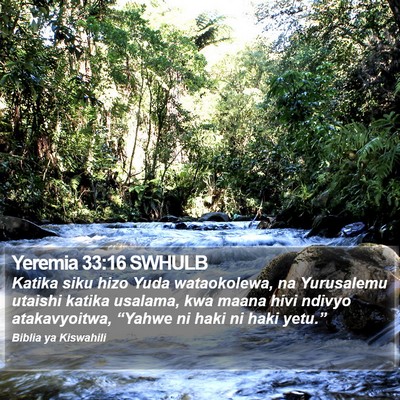Yeremia 33:16 SWHULB Bible Verse Image
