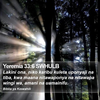 Yeremia 33:6 SWHULB Bible Verse Image