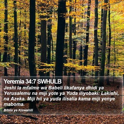 Yeremia 34:7 SWHULB Bible Verse Image