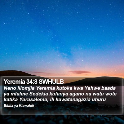 Yeremia 34:8 SWHULB Bible Verse Image