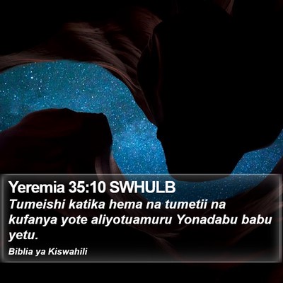 Yeremia 35:10 SWHULB Bible Verse Image