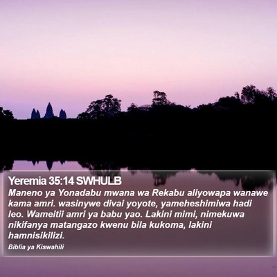 Yeremia 35:14 SWHULB Bible Verse Image