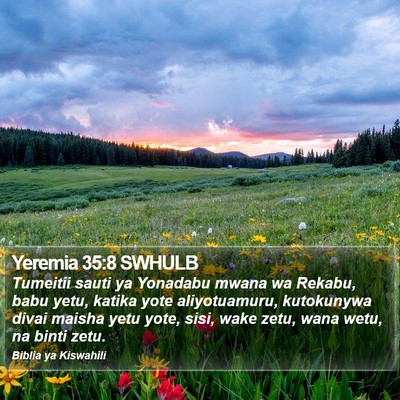 Yeremia 35:8 SWHULB Bible Verse Image
