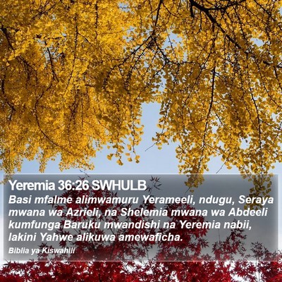 Yeremia 36:26 SWHULB Bible Verse Image