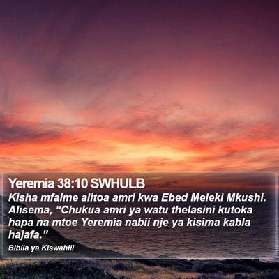 Yeremia 38:10 SWHULB Bible Verse Image