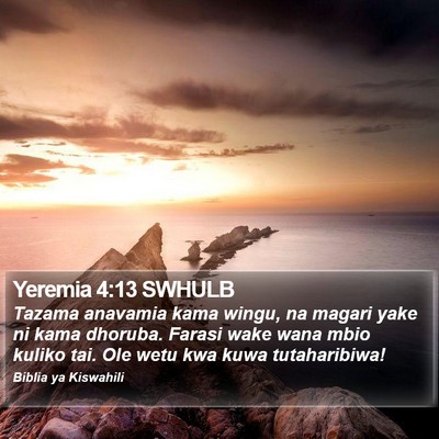 Yeremia 4:13 SWHULB Bible Verse Image
