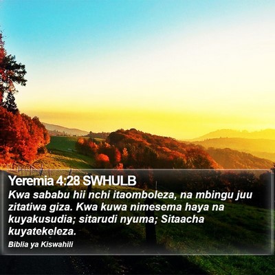 Yeremia 4:28 SWHULB Bible Verse Image
