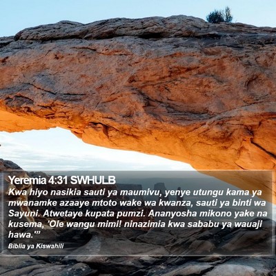 Yeremia 4:31 SWHULB Bible Verse Image