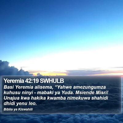 Yeremia 42:19 SWHULB Bible Verse Image