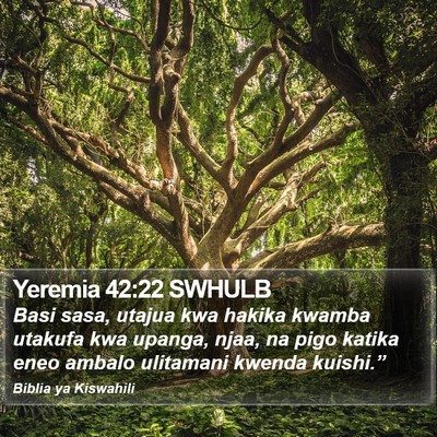 Yeremia 42:22 SWHULB Bible Verse Image