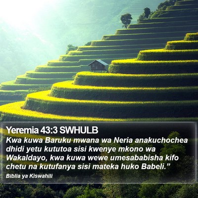 Yeremia 43:3 SWHULB Bible Verse Image