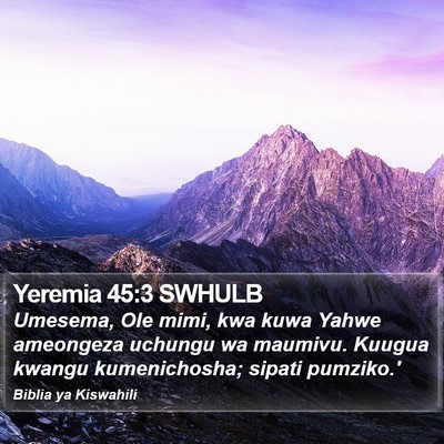 Yeremia 45:3 SWHULB Bible Verse Image